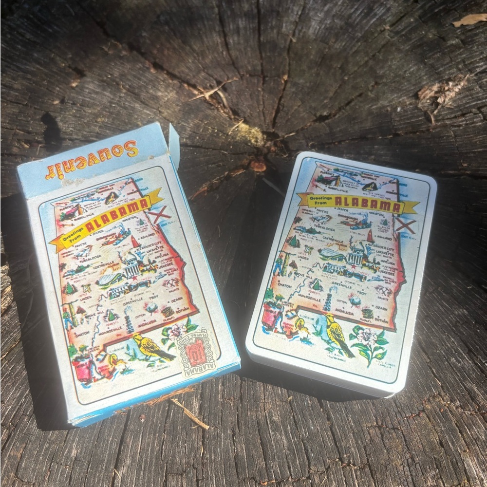 State of Alabama Vintage Souvenir Deck of Playing Cards Made in Hong Kong NIB